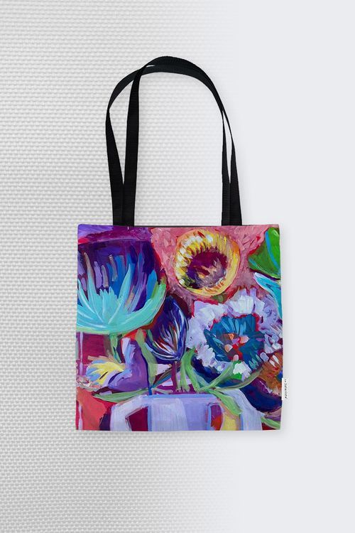 Abstract floral Maxime Canvas Tote