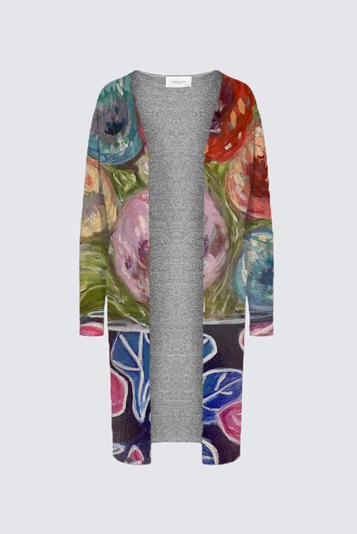 Floral Pot with Flowers Nikki Duster Cardigan