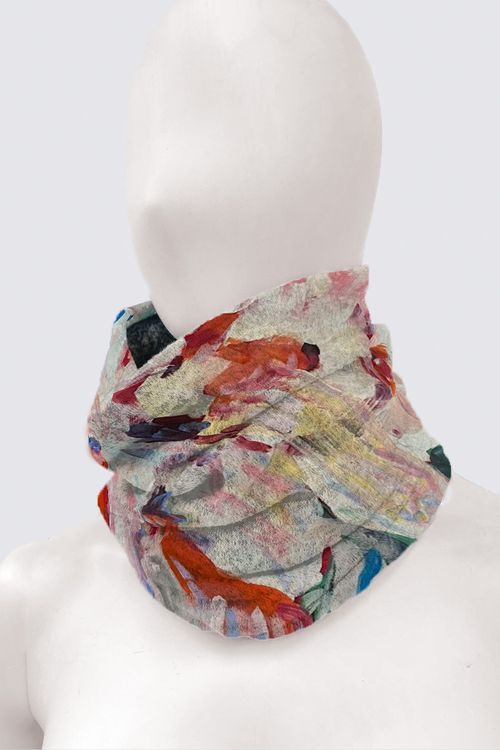 White Flower in Glass Vase Alice Tube Scarf