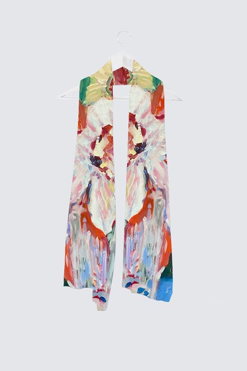 White Flower in Glass Vase Vivienne Scarf