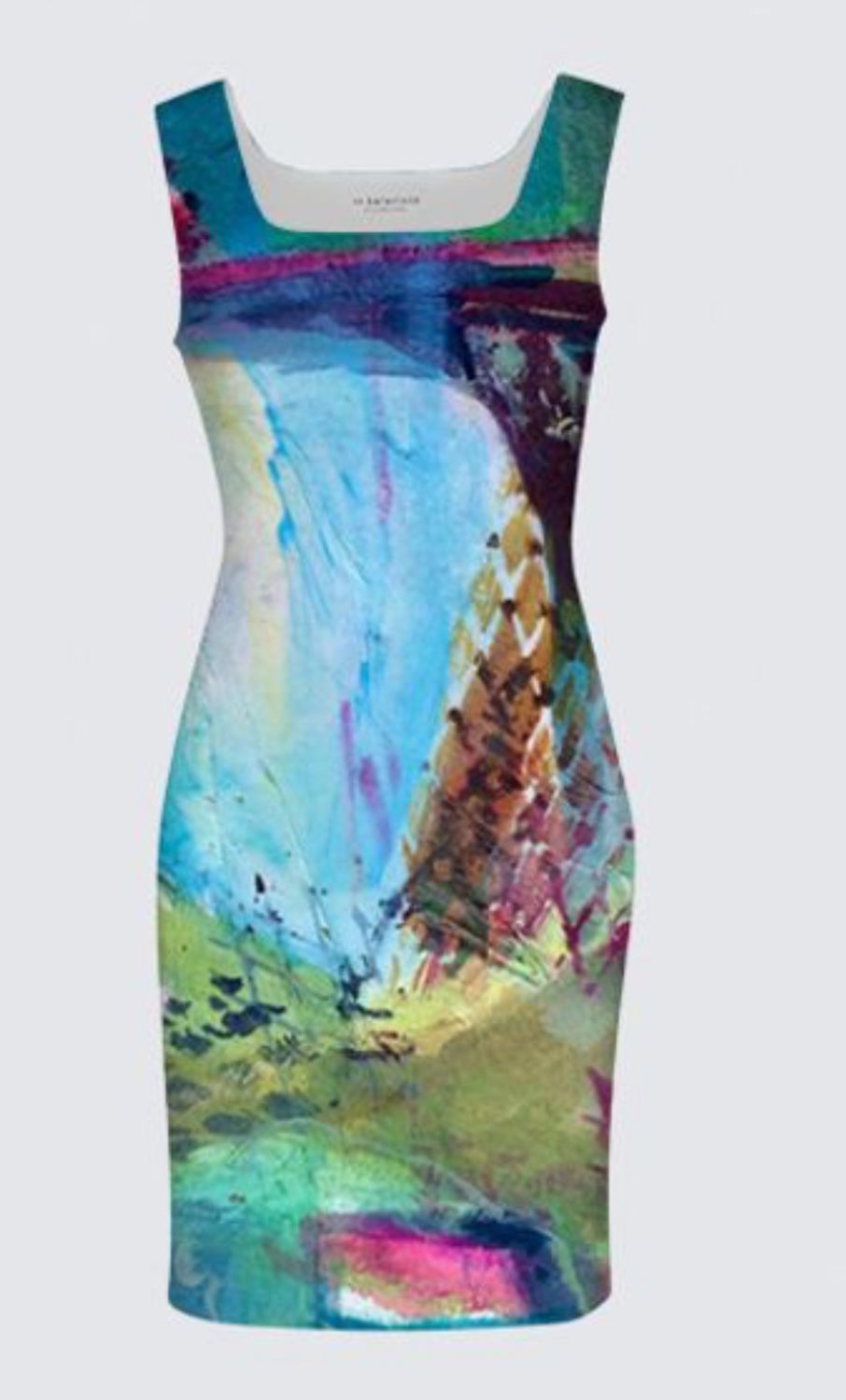 Abstract Circles and Rectangles Amanda Dress 11