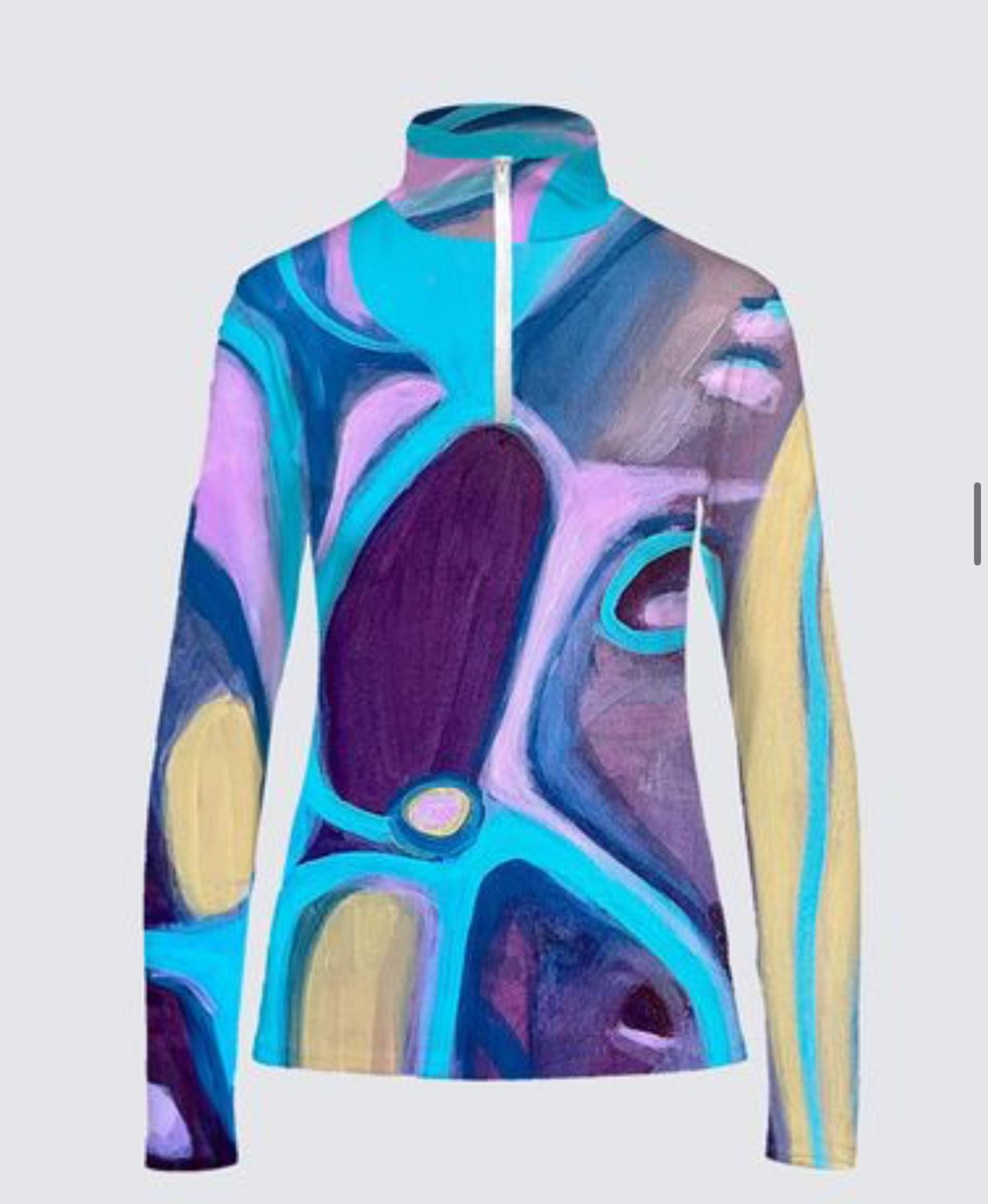 Purple and Blue Abstract Shapes Jamie Top