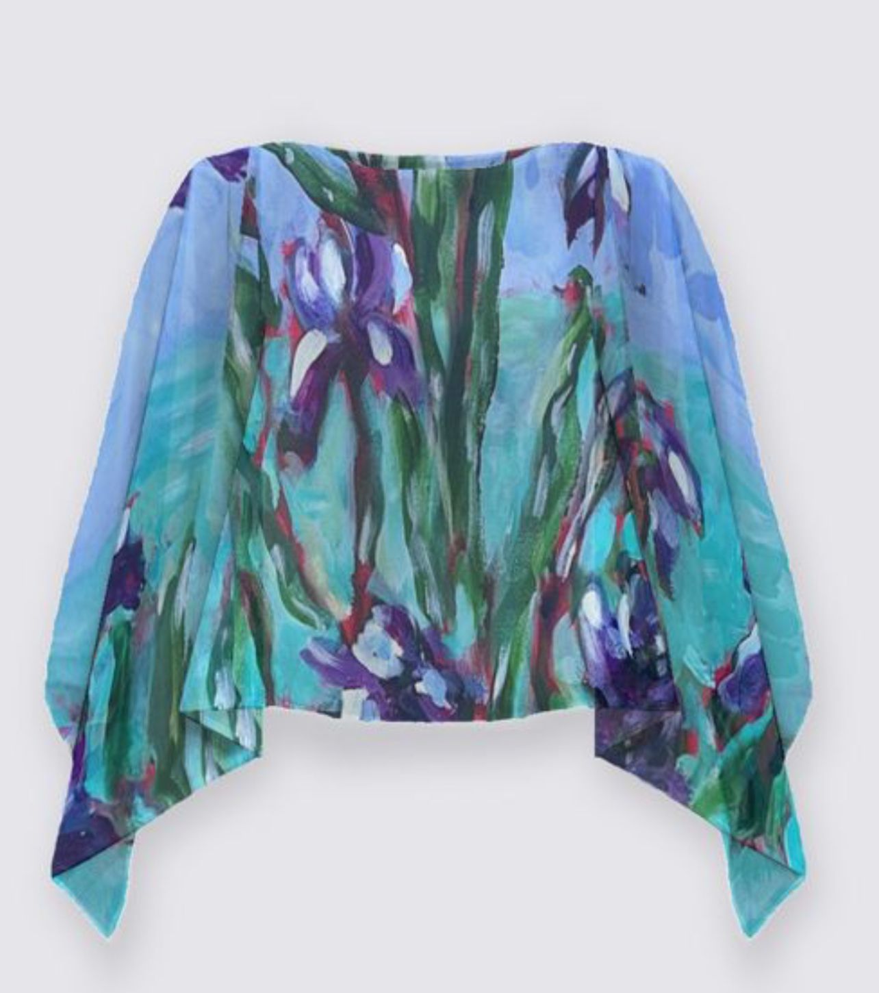 Iris at Sea Scarlet Shawl