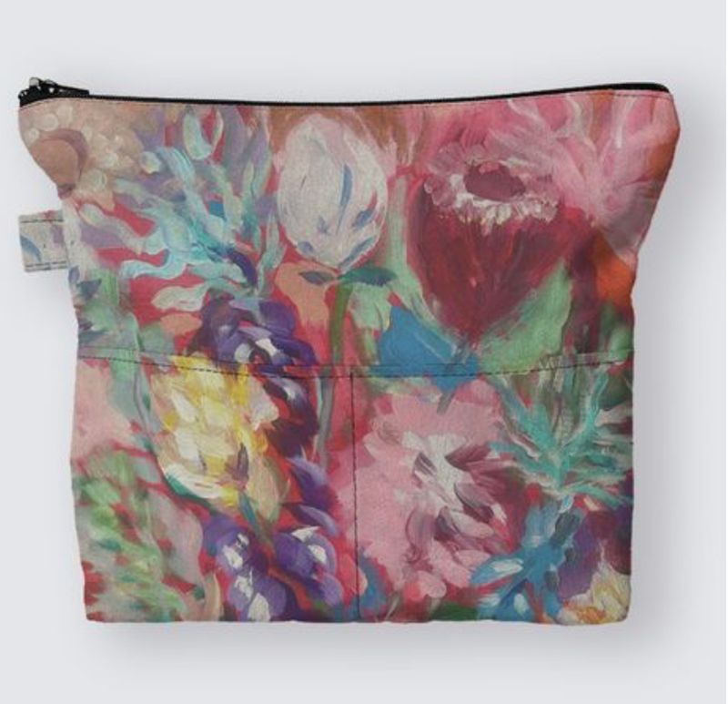 Bountiful Bouquet Suede Medium Pouch