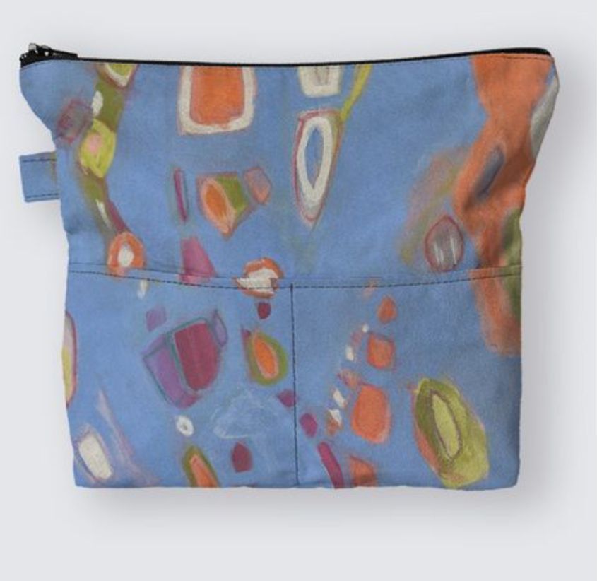 Triangles Suede Medium Pouch