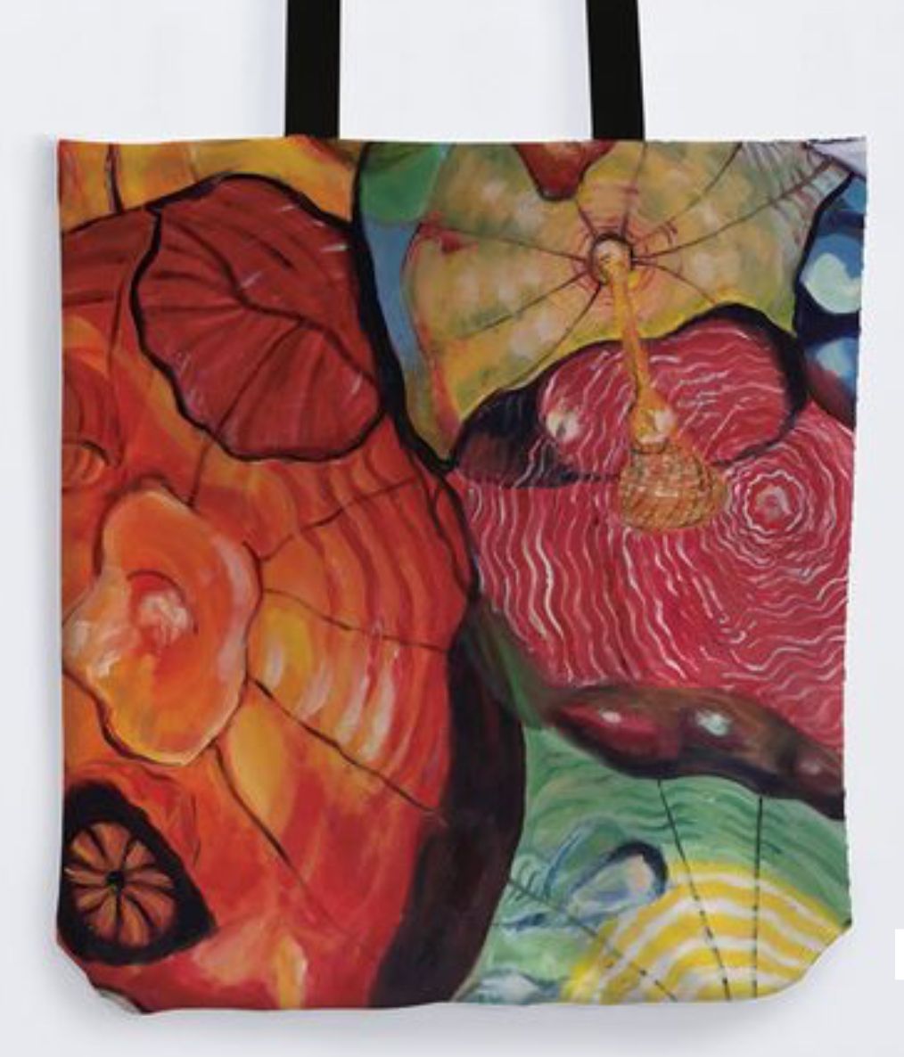 Glass Plates Maxime Canvas Tote