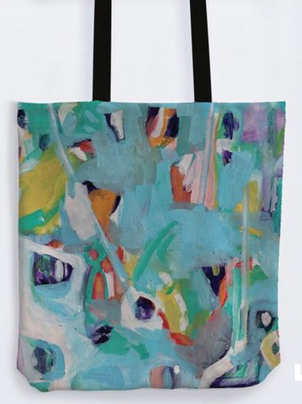 Colorful Shapes Maxime Canvas Tote