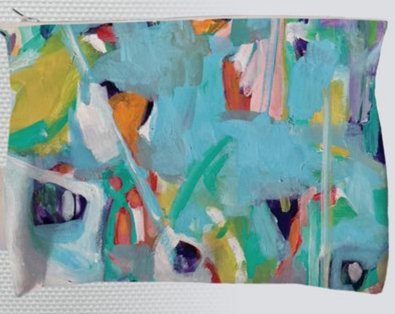 Colorful Shapes in Lou Pouch in Canvas