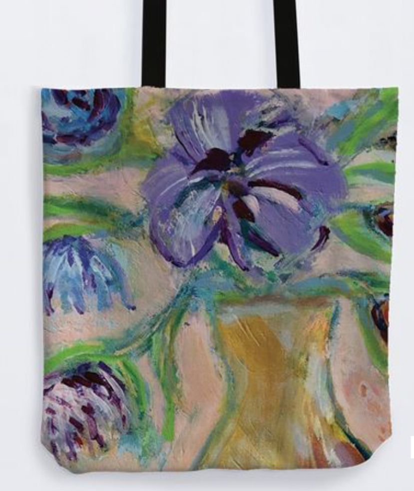 Pansies and Tulips Reubens Tote Bag
