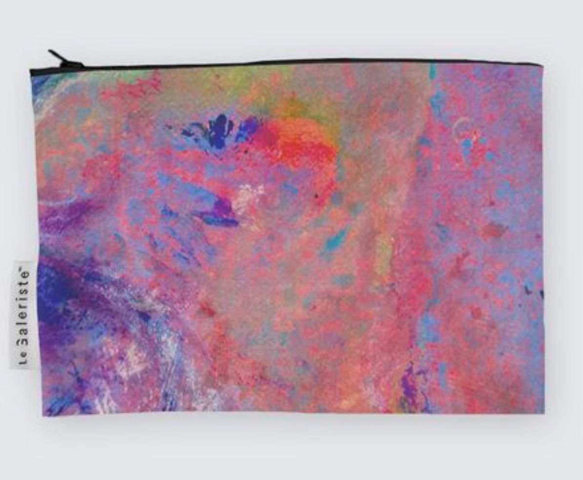 Violet Sunset Suede Pouch