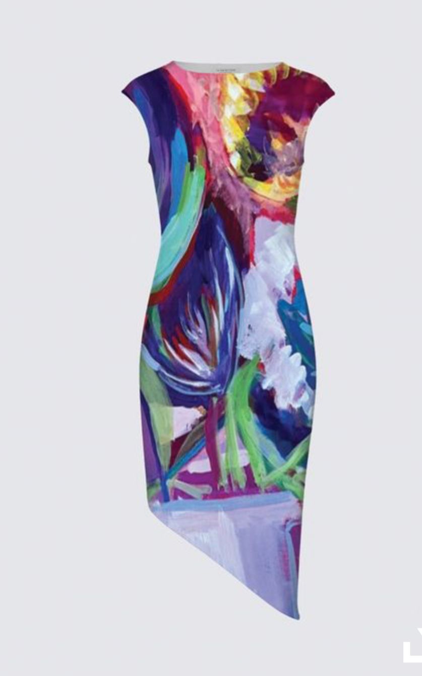 Abstract Foral Felicia Dress