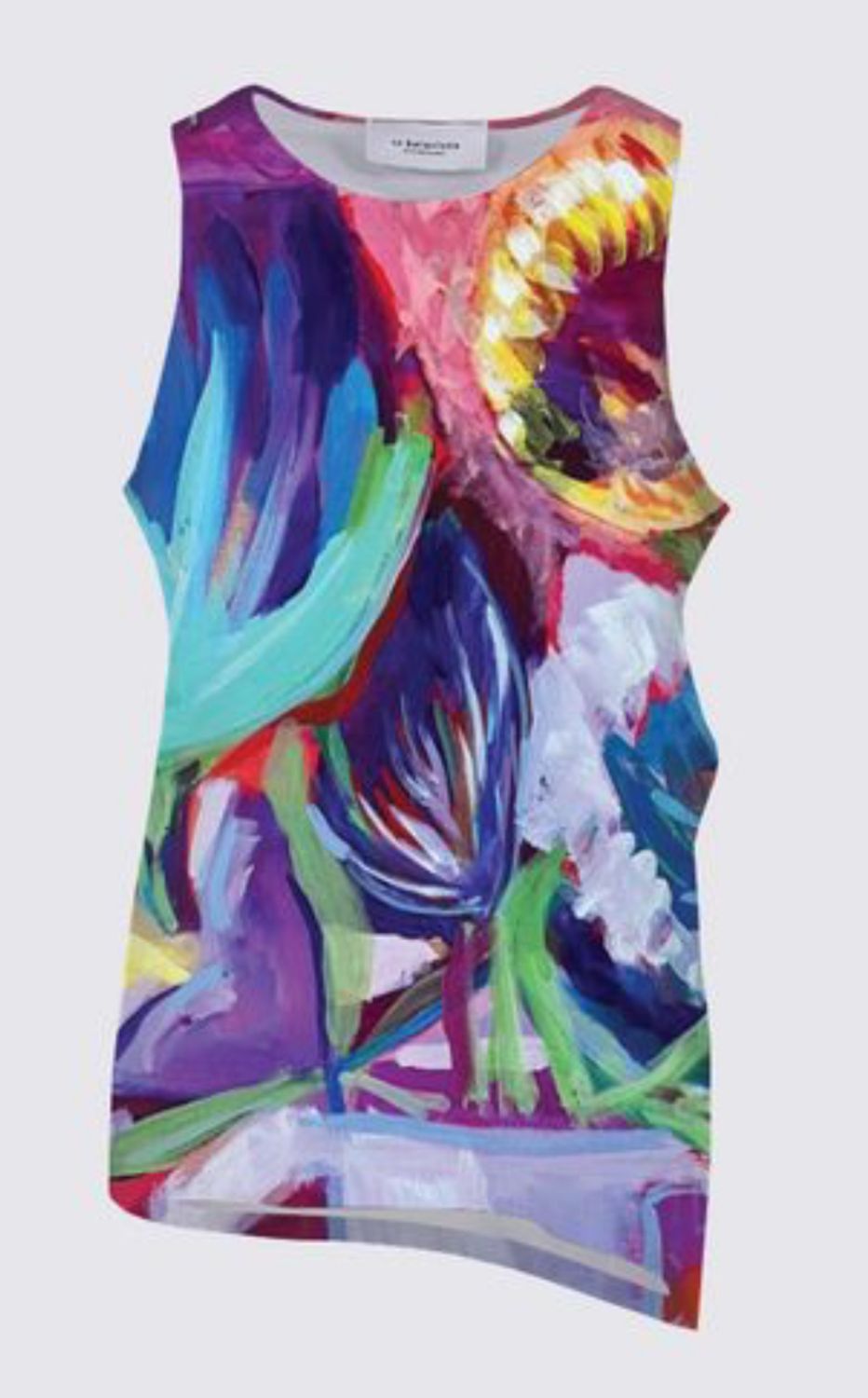 Abstract Floral Florence Knotted Tank Top