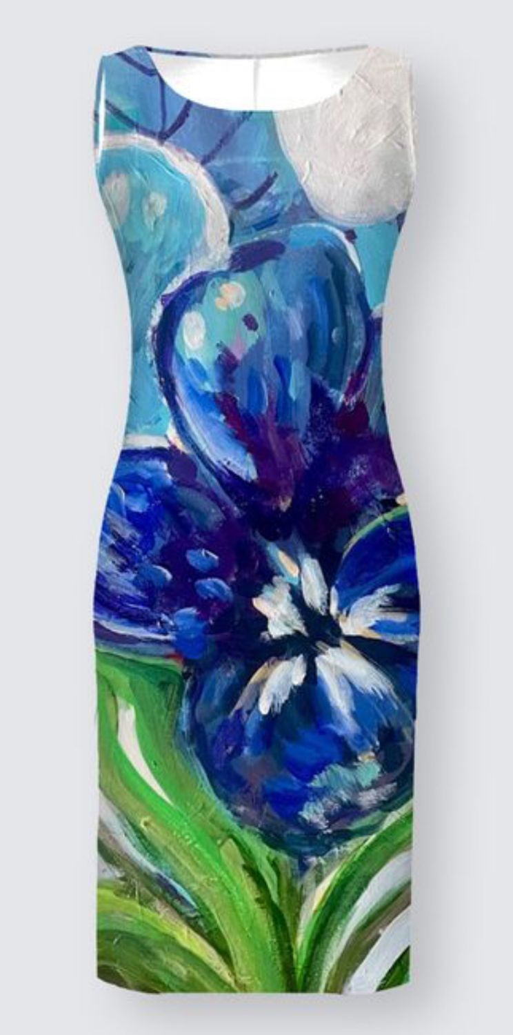 Blue Pansy Anais Dress