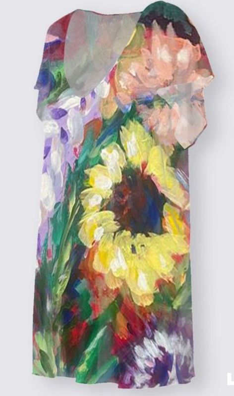 Yellow Sunflower Oceanne Beach Tunic