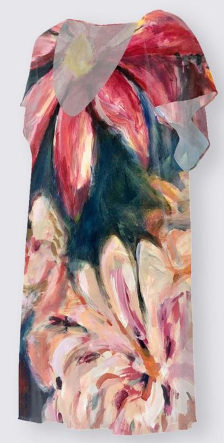 Large Floral Oceanne Beach Tunic