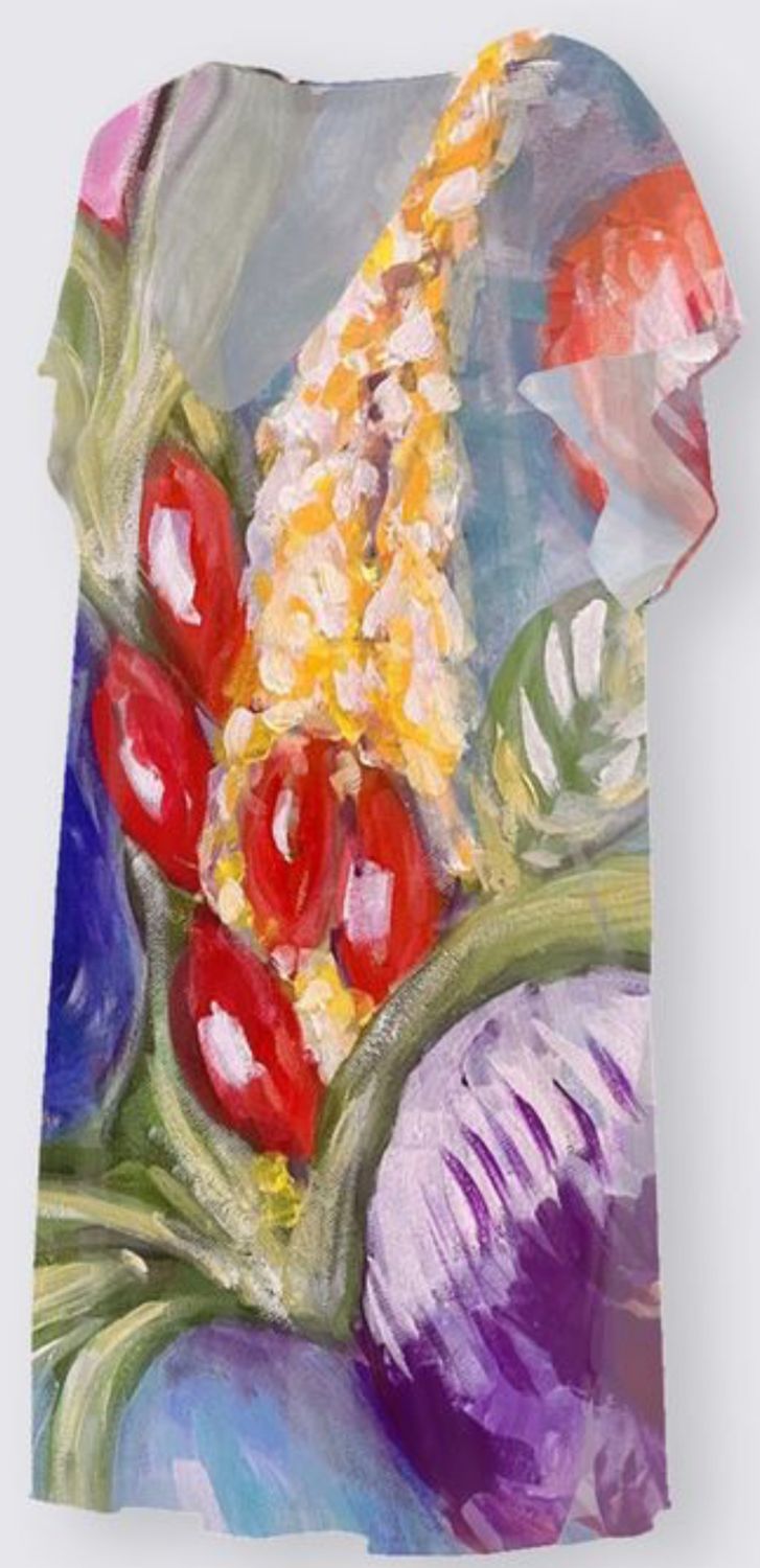 Close Up Floral Oceanne Beach Tunic