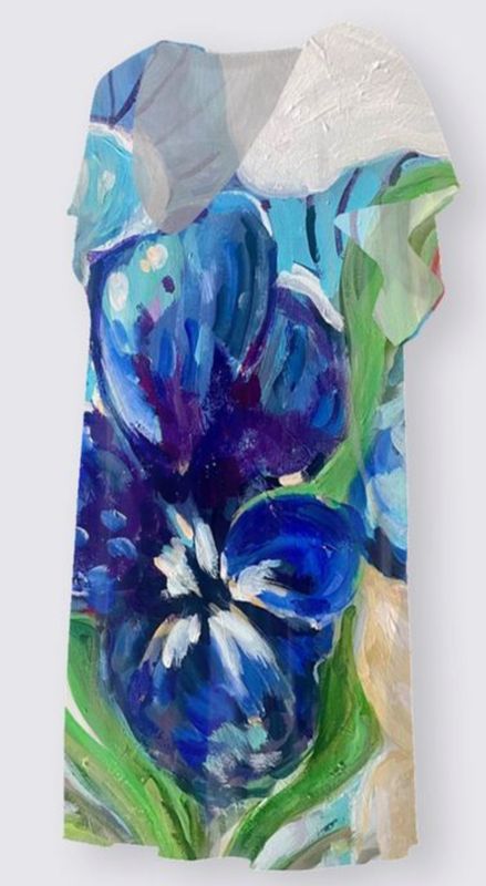 Blue Pansy Oceanne Beach Tunic
