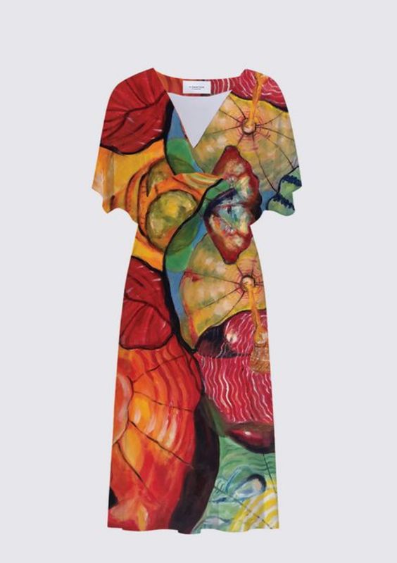 Glass Plates Sarah V-Neck Dress