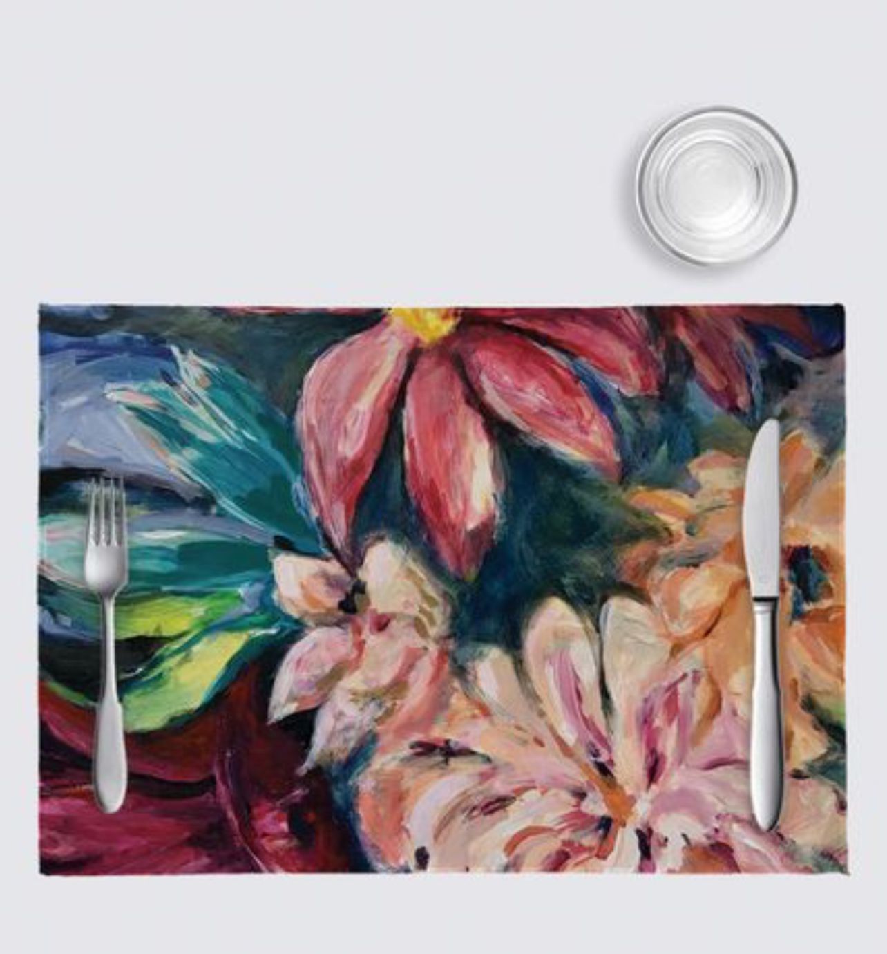 Large Floral Celeste Placemats (pack of 4) Large Floral Celeste Placemats (pack of 4)