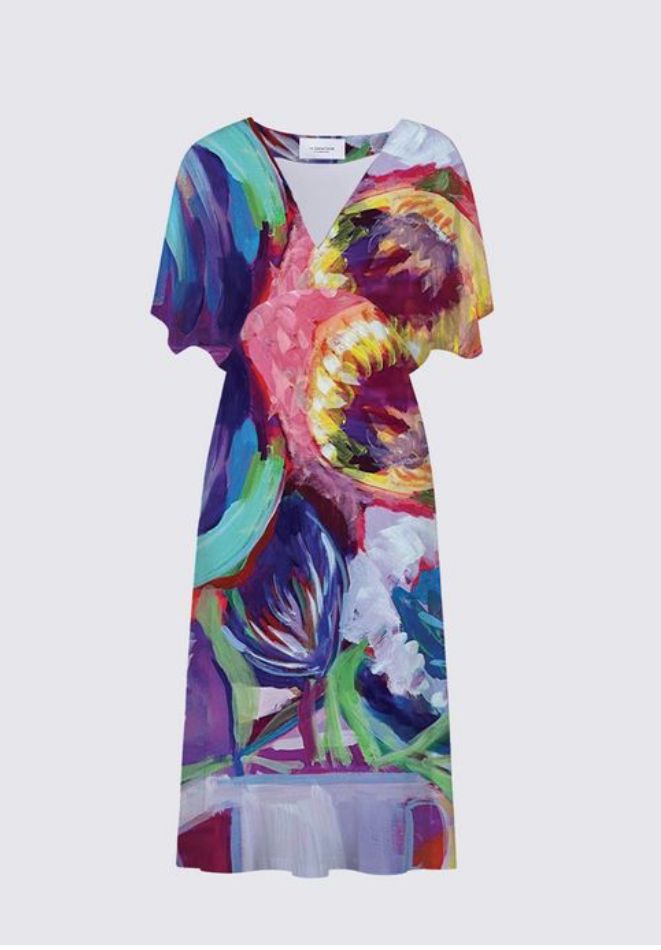Abstract Floral Sarah V-Neck Dress Abstract Floral Sarah V-Neck Dress
