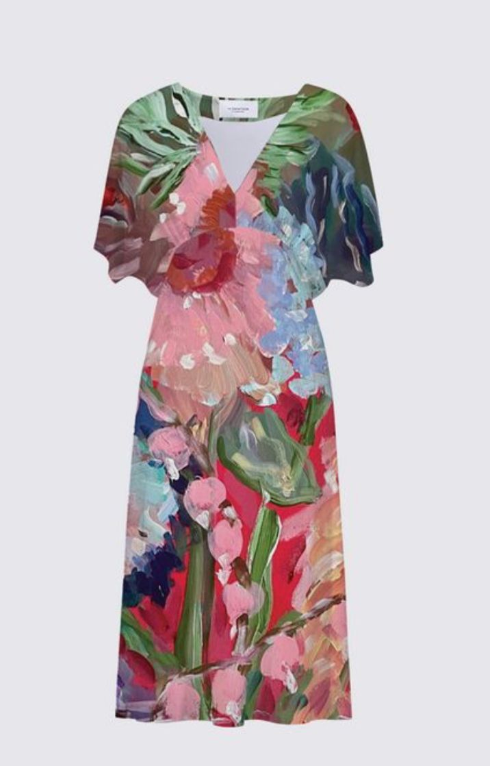 Field of Spring Flowers Sarah V-Neck Dress Field of Spring Flowers Sarah V-Neck Dress