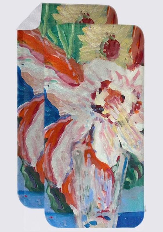 White Flower in Glass Vase Hannah Hand Towels (pack of 2)