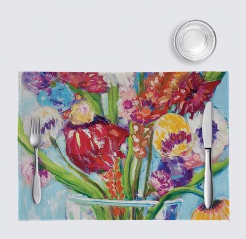End of Summer Blooms Celeste Placemats (pack of 4)