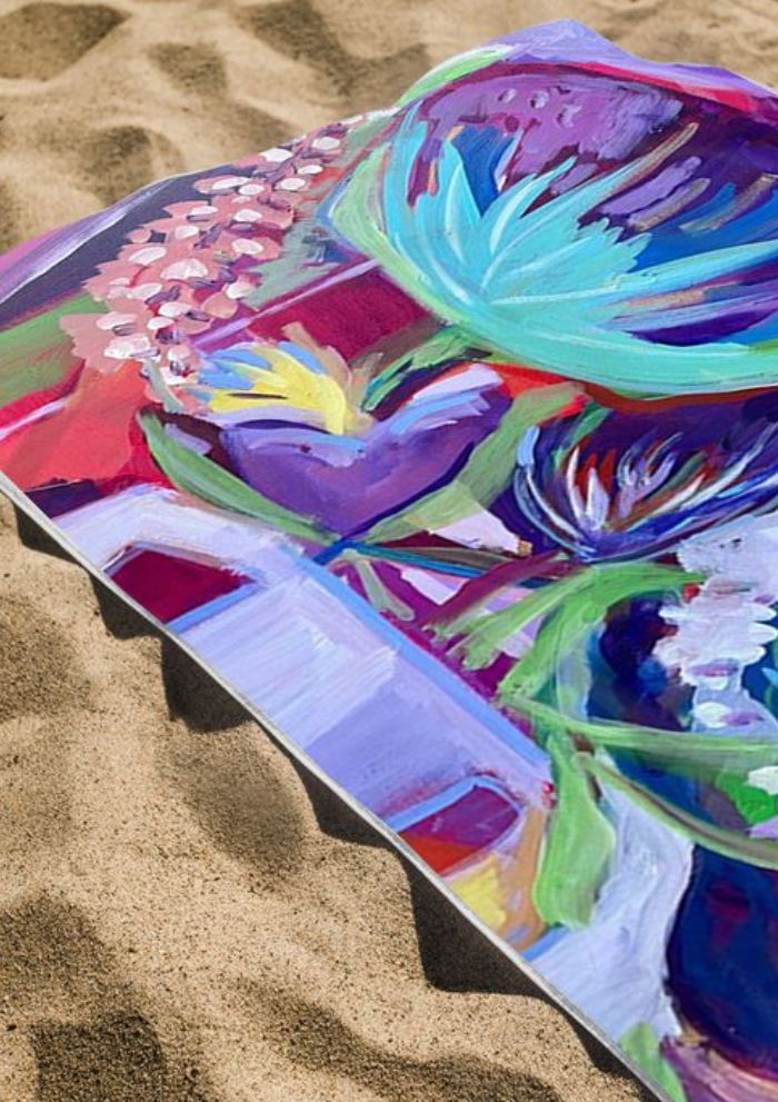 Abstract Floral Joy Beach Towel Abstract Floral Joy Beach Towel