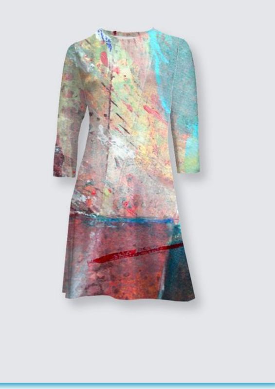 Abstract glow Laura Flare Dress