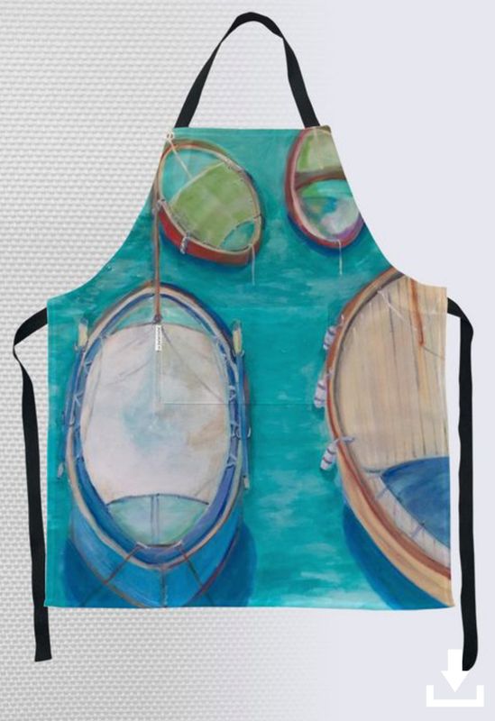 Boats in France Angele Apron