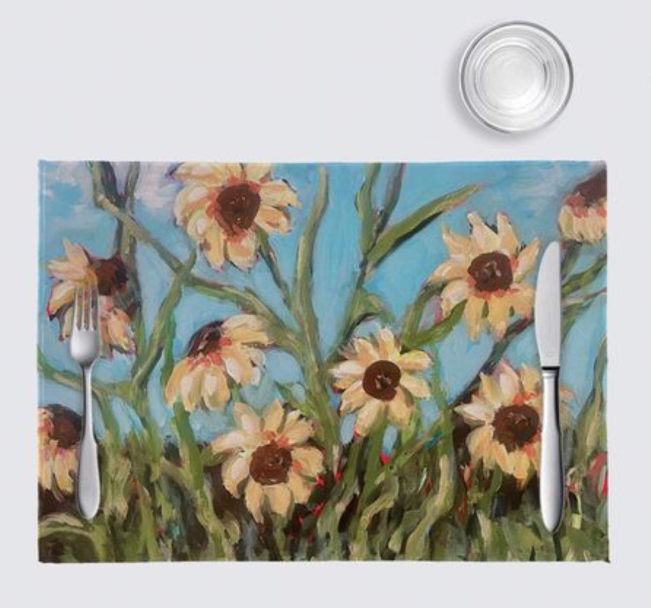Field of Sunflowers Celeste Placemats (pack of 4) Field of Sunflowers Celeste Placemats (pack of 4)