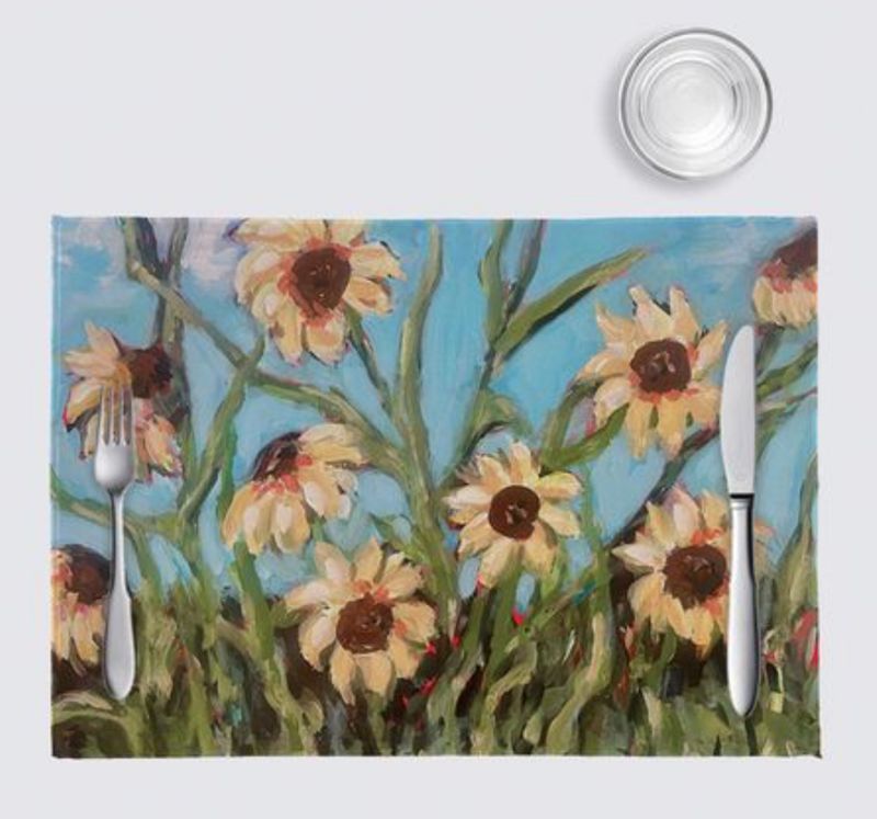 Field of Sunflowers Celeste Placemats (pack of 4)