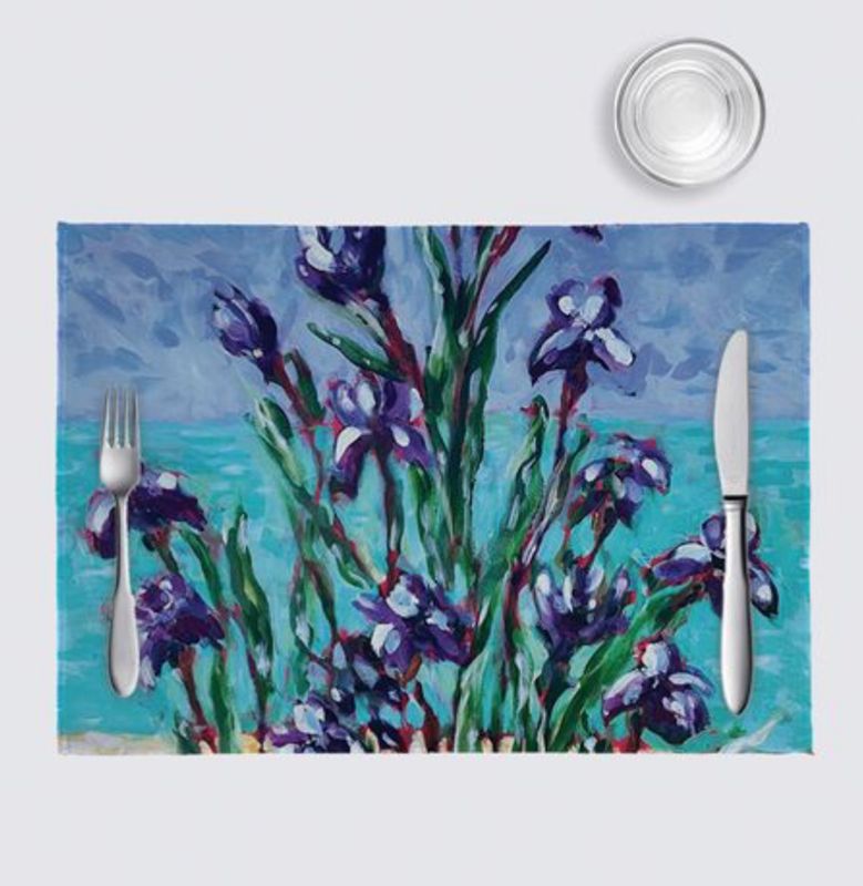 Iris at Sea Celeste Placemats (pack of 4)