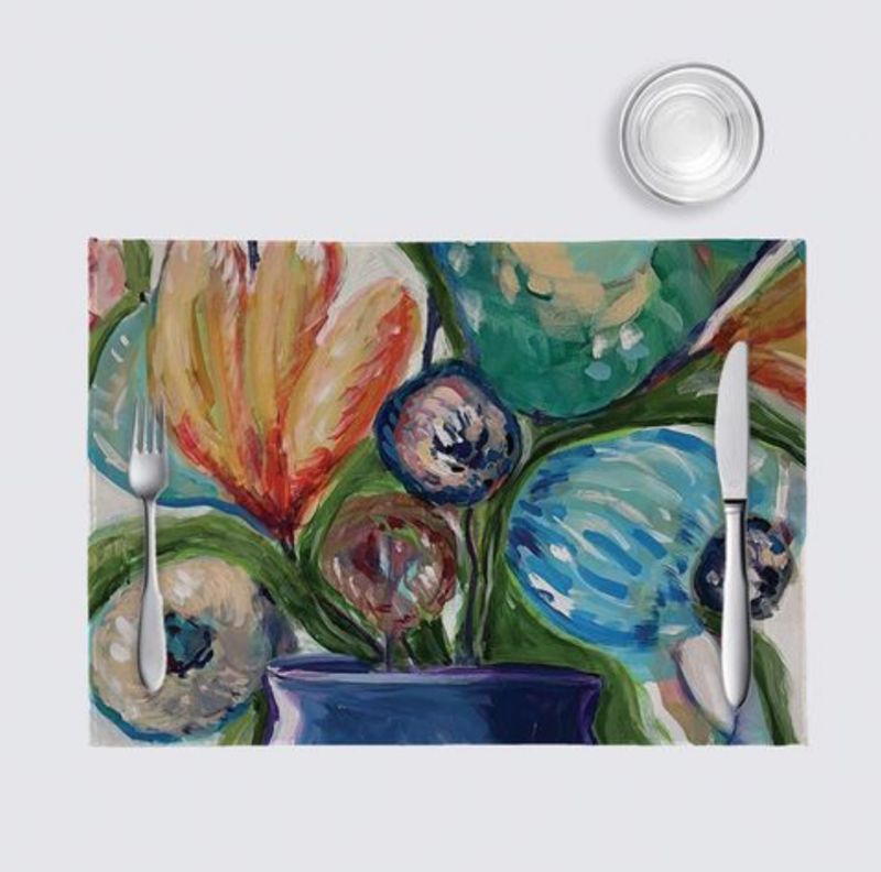 Big Flower Celeste Placemats (pack of 4)