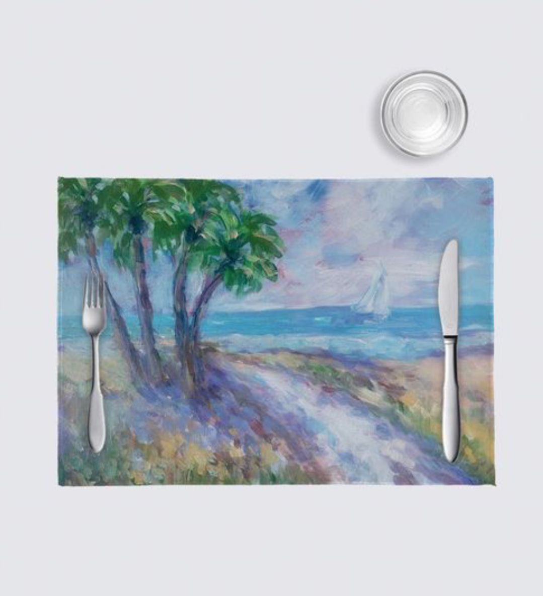 Golf of Mexico Celeste Placemats (pack of 4) Golf of Mexico Celeste Placemats (pack of 4)