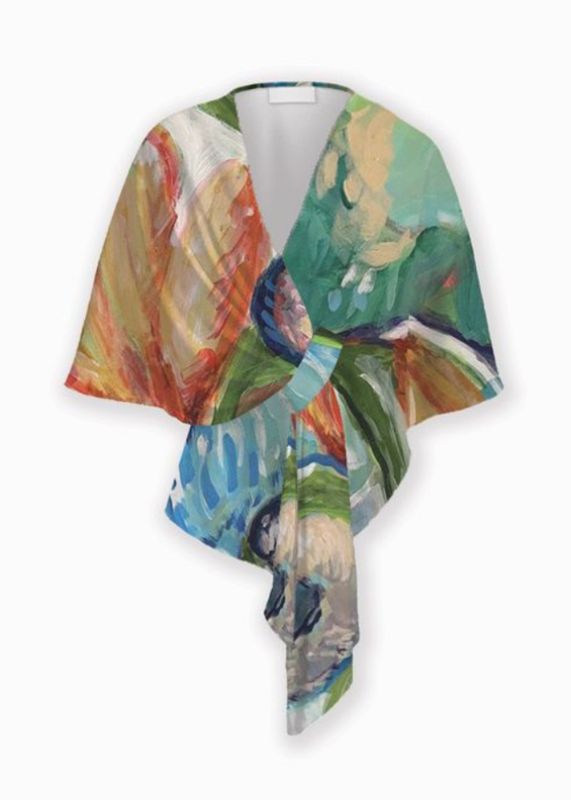 Big Flowers Karima Curved Wrap