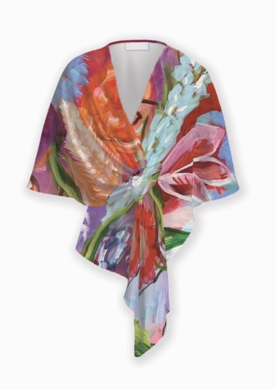 Garden Variety flowers Karima Curved Wrap