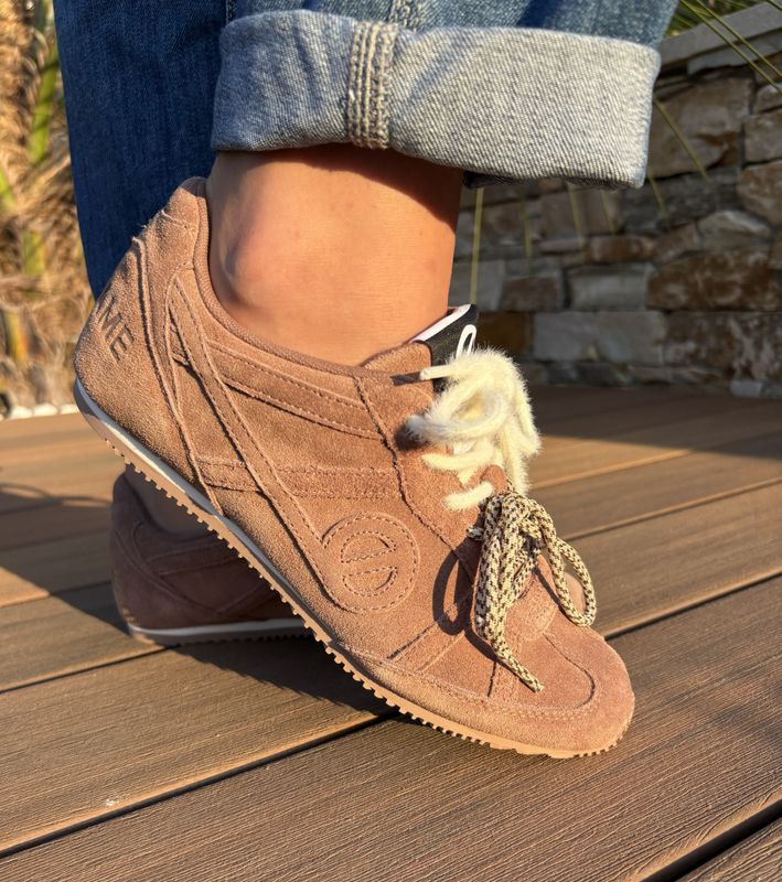 Basket femme velours chocolat NO NAME Evo Run Suede Choco