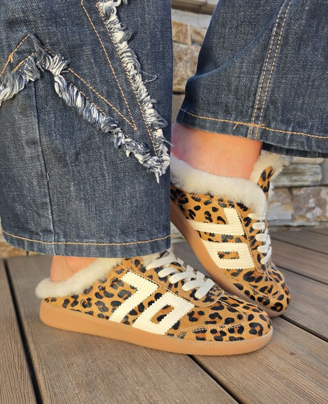 Basket Mule Femme Fourrée Léopard BACK70 Easter
