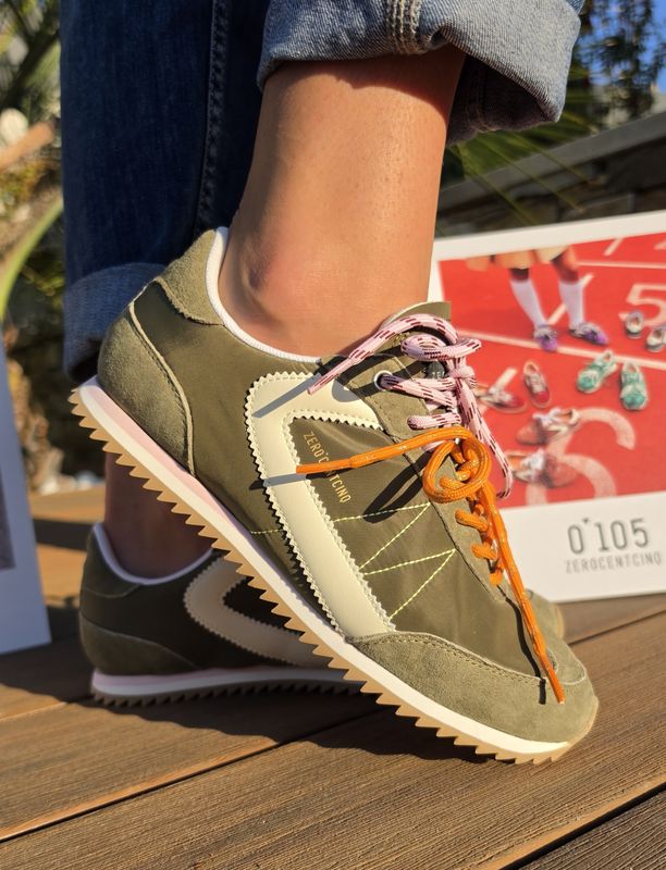Basket femme kaki 0-105 Lina Lizard