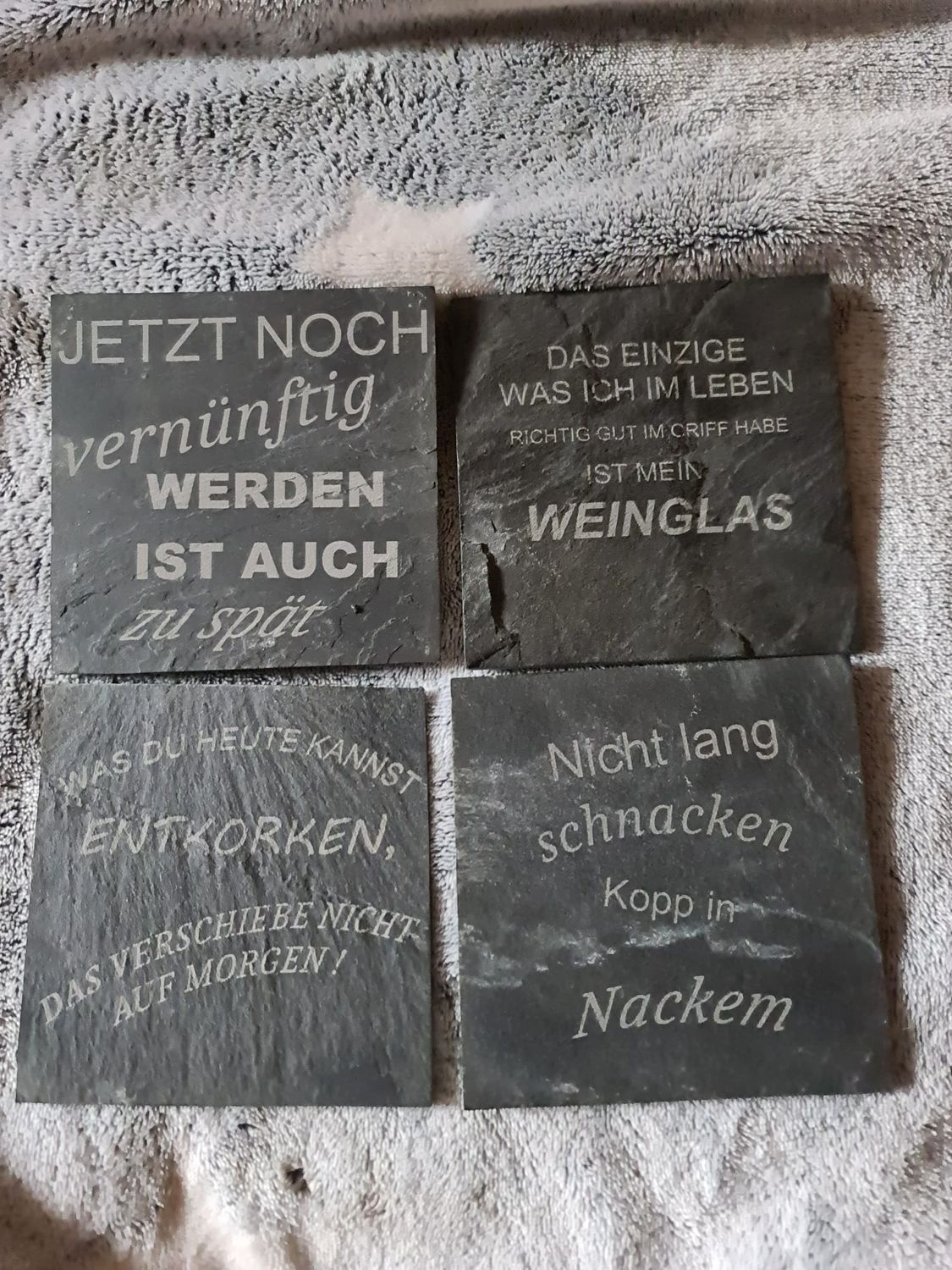 Untersetzer mit Textgravur