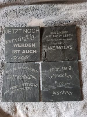 Untersetzer mit Textgravur