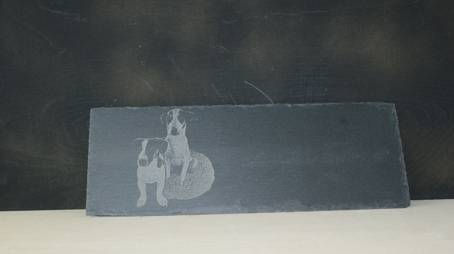 Personalisierte Schiefer-Klingelplatte mit Gravur – 30 x 11 cm