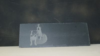 Personalisierte Schiefer-Klingelplatte mit Gravur – 30 x 11 cm