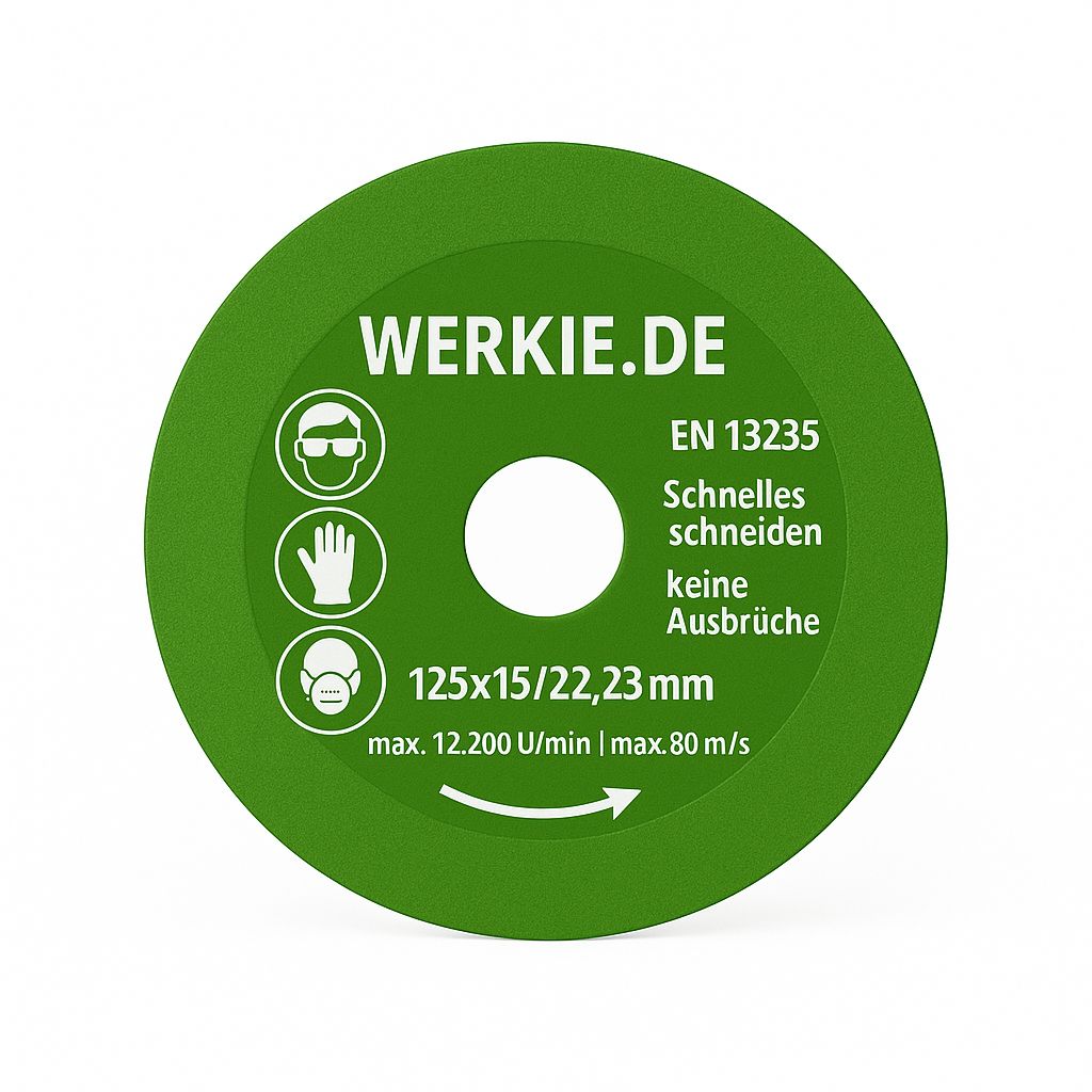 &quot;GREEN FINE&quot; Ultradünne 1 mm Diamanttrennscheibe 125 mm