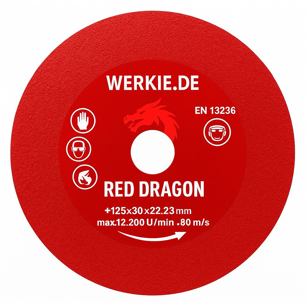 Red Dragon 125 mm Diamanttrennscheibe – splitterfrei &amp; präzise