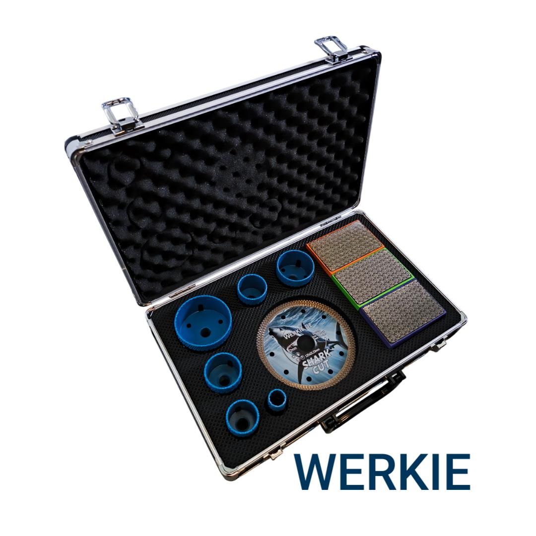 Matrix Diamant-Bohrkronen-Set im Metallkoffer – Alles dabei für präzises Bohren, Schneiden &amp; Schliff