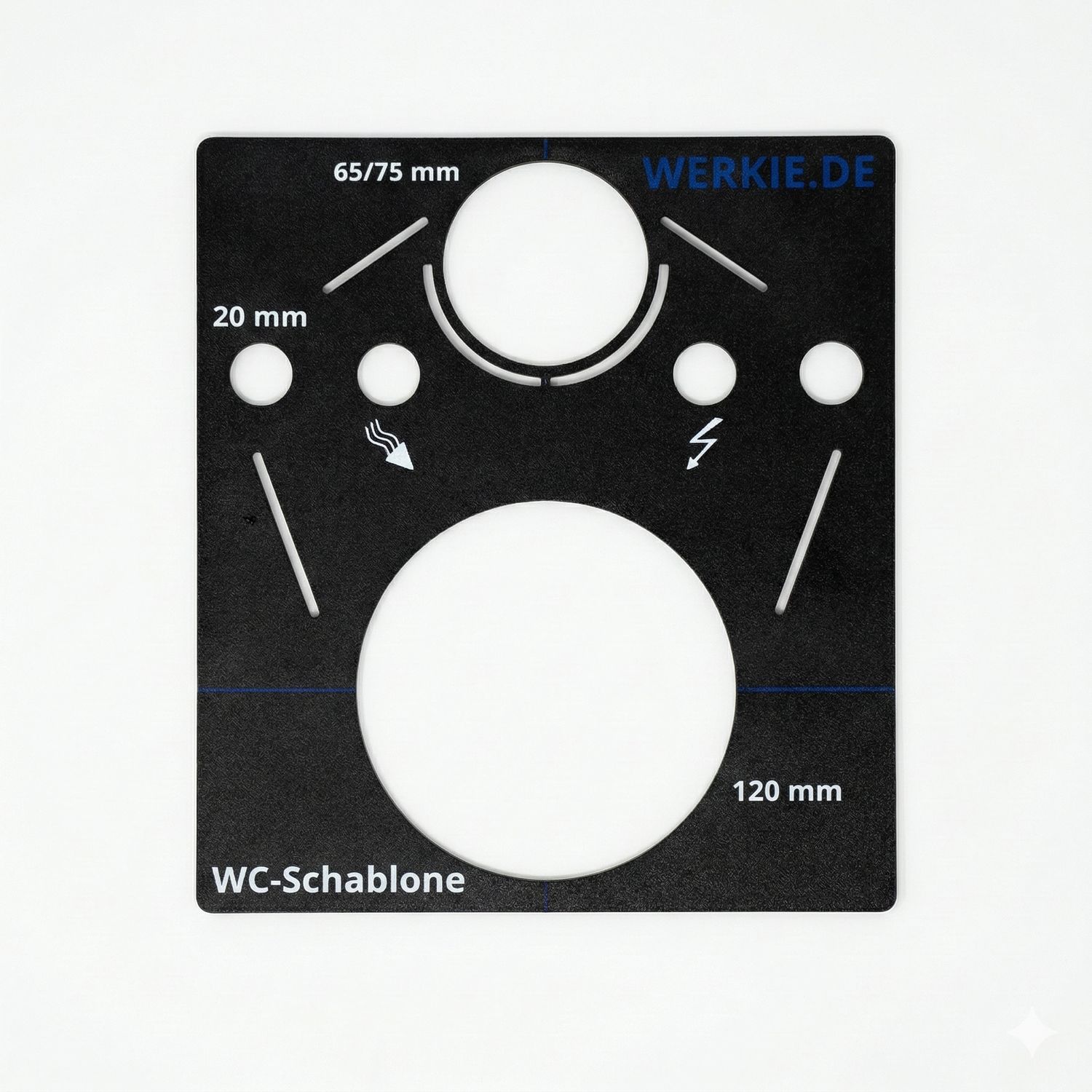 WC-Schablone für Fliesenleger | WERKIE Präzisions-Tool