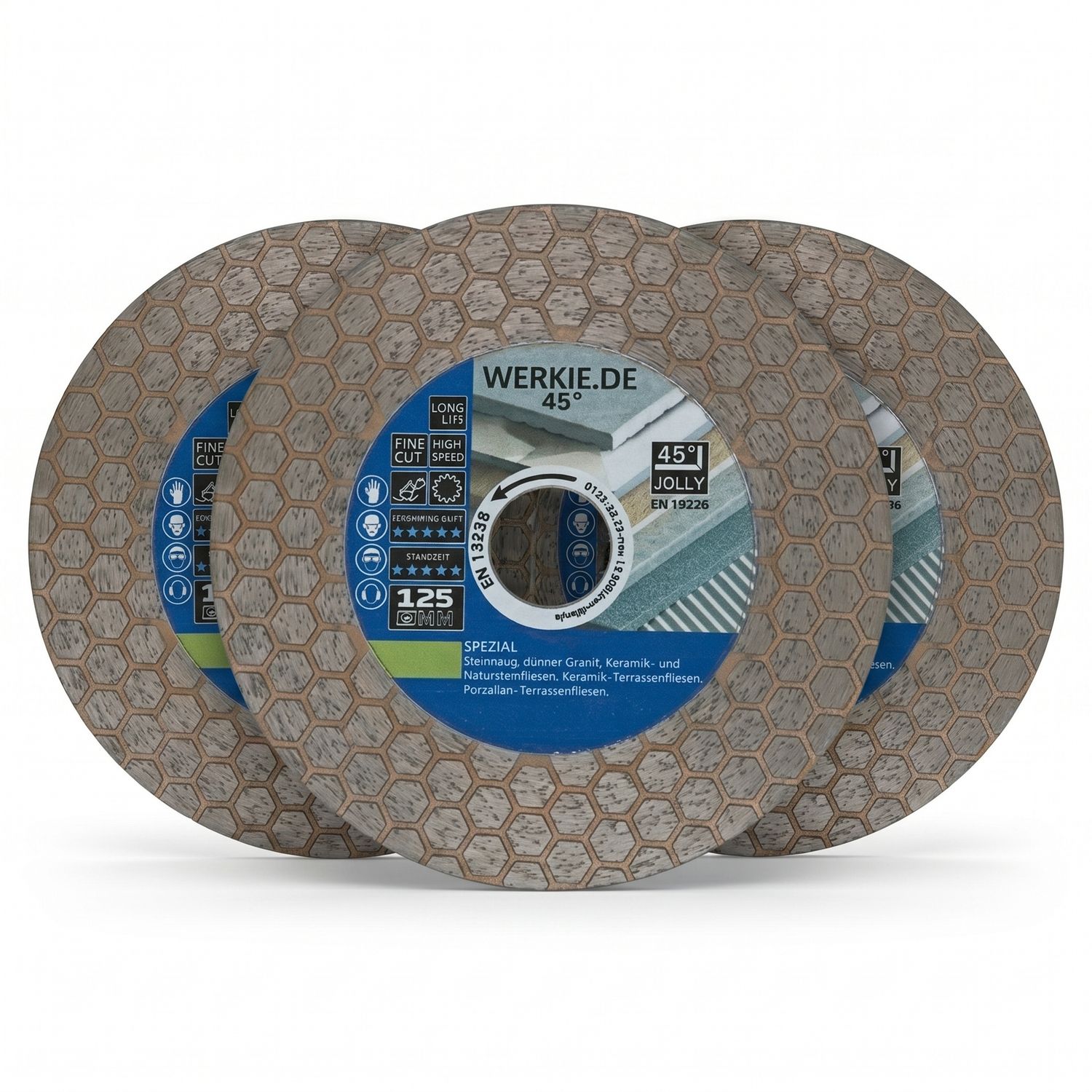 Jolly Cut 125 mm Diamanttrennscheibe  3er Set