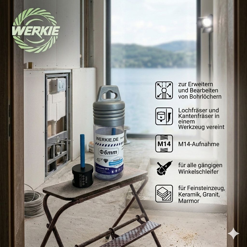 Diamant Fingerfräser Ø 6 mm · M14